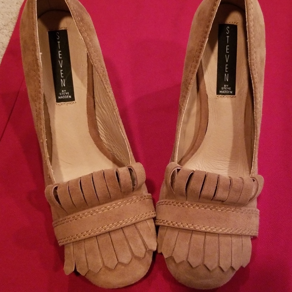 Suede Steve madden chunky heels